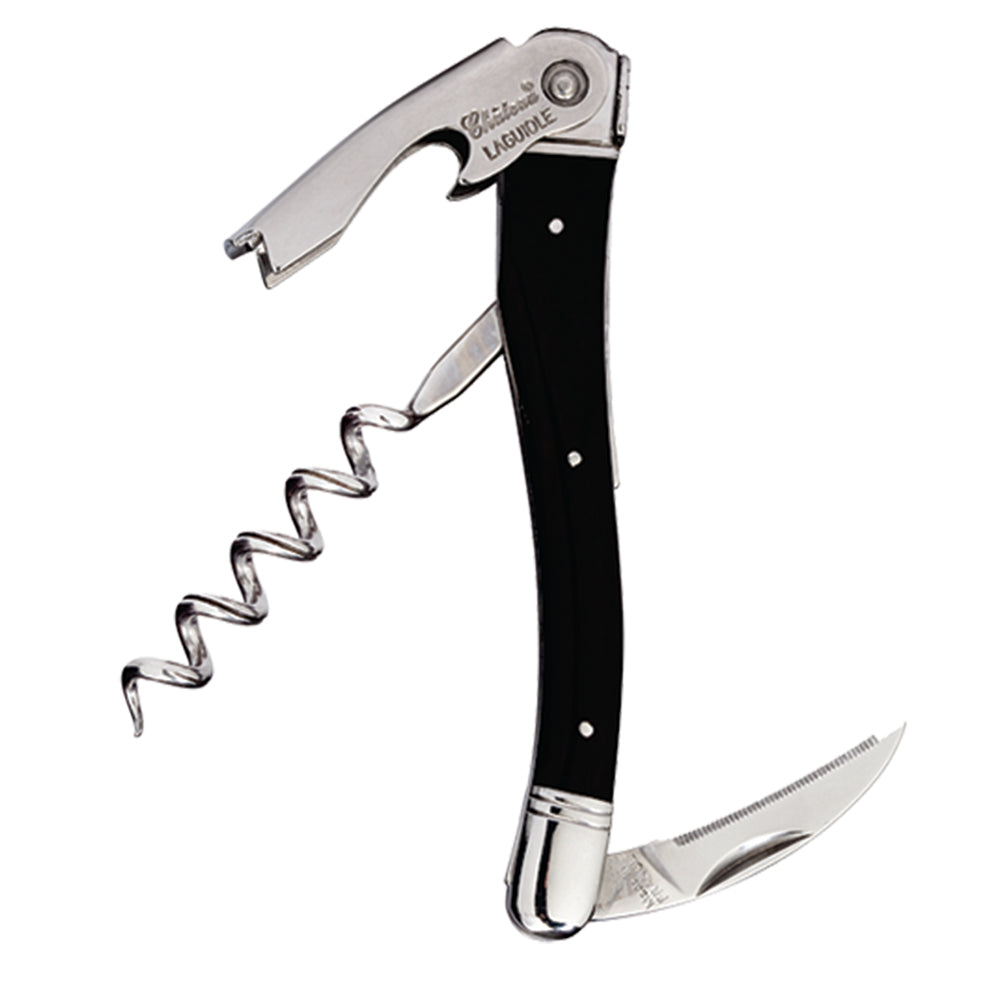 Chateau Laguiole™ Black Horn Waiter's Corkscrew-Corkscrews-Franmara-VinGrotto Wine Cellar Construction Company
