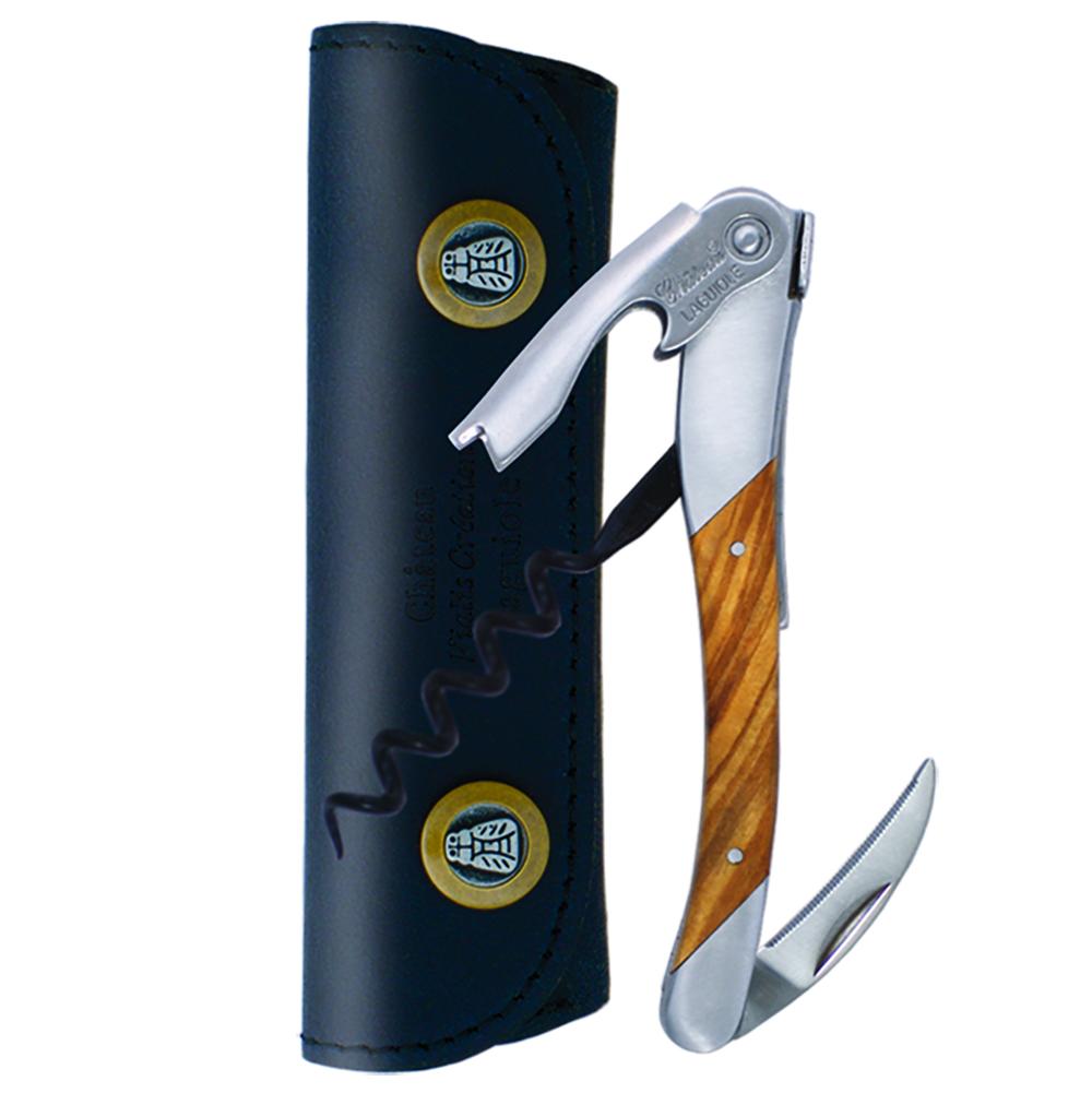 Chateau Laguiole™ Grand Cru Olivewood Waiter's Corkscrew-Corkscrews-Franmara-VinGrotto Wine Cellar Construction Company