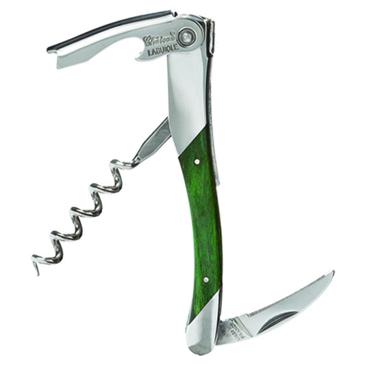 Chateau Laguiole™ Grand Cru Green Stamina Wood Waiter's Corkscrew-Corkscrews-Franmara-VinGrotto Wine Cellar Construction Company
