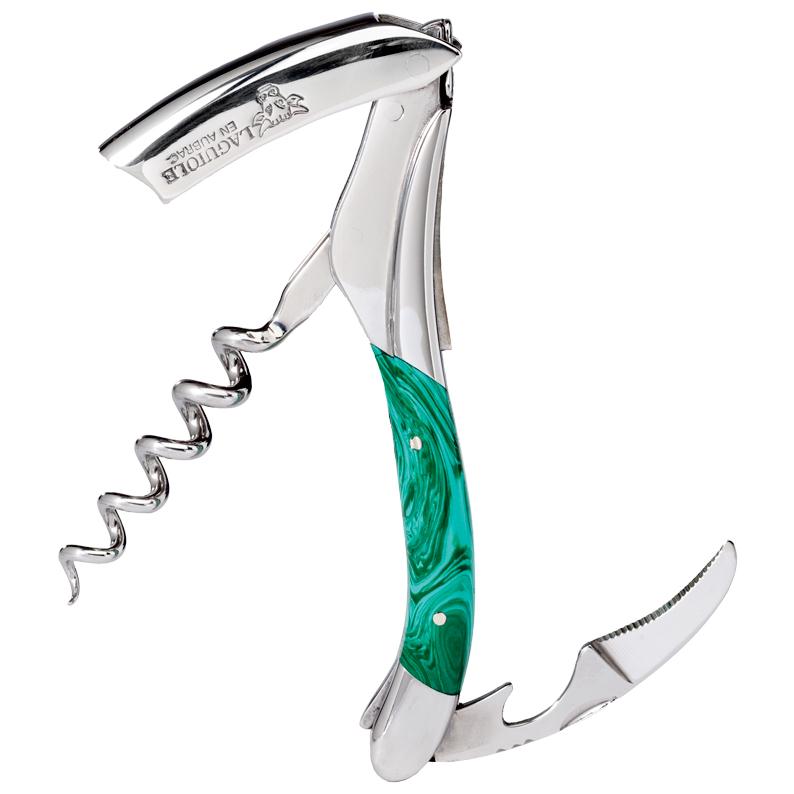 Laguiole™ En Aubrac Malachite Waiter's Corkscrew-Corkscrews-Franmara-VinGrotto Wine Cellar Construction Company