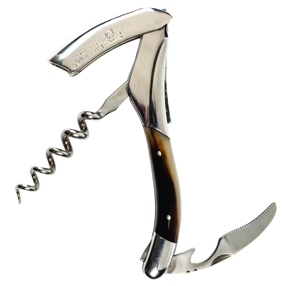 Laguiole™ En Aubrac Brown Horn Waiter's Corkscrew-Corkscrews-Franmara-VinGrotto Wine Cellar Construction Company