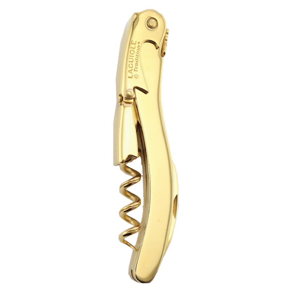 Laguiole™ Tradition® Two-Lever Gold Plated Waiter's Corkscrew-Corkscrews-Franmara-VinGrotto Wine Cellar Construction Company