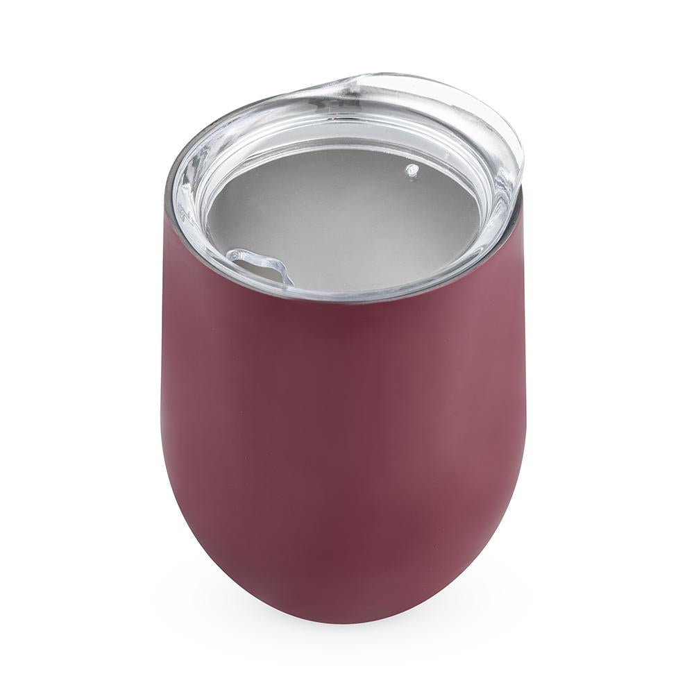 Sip & Go Stemless Wine Tumbler-Drinkware-TrueBrands-Burgundy-VinGrotto Wine Cellar Construction Company