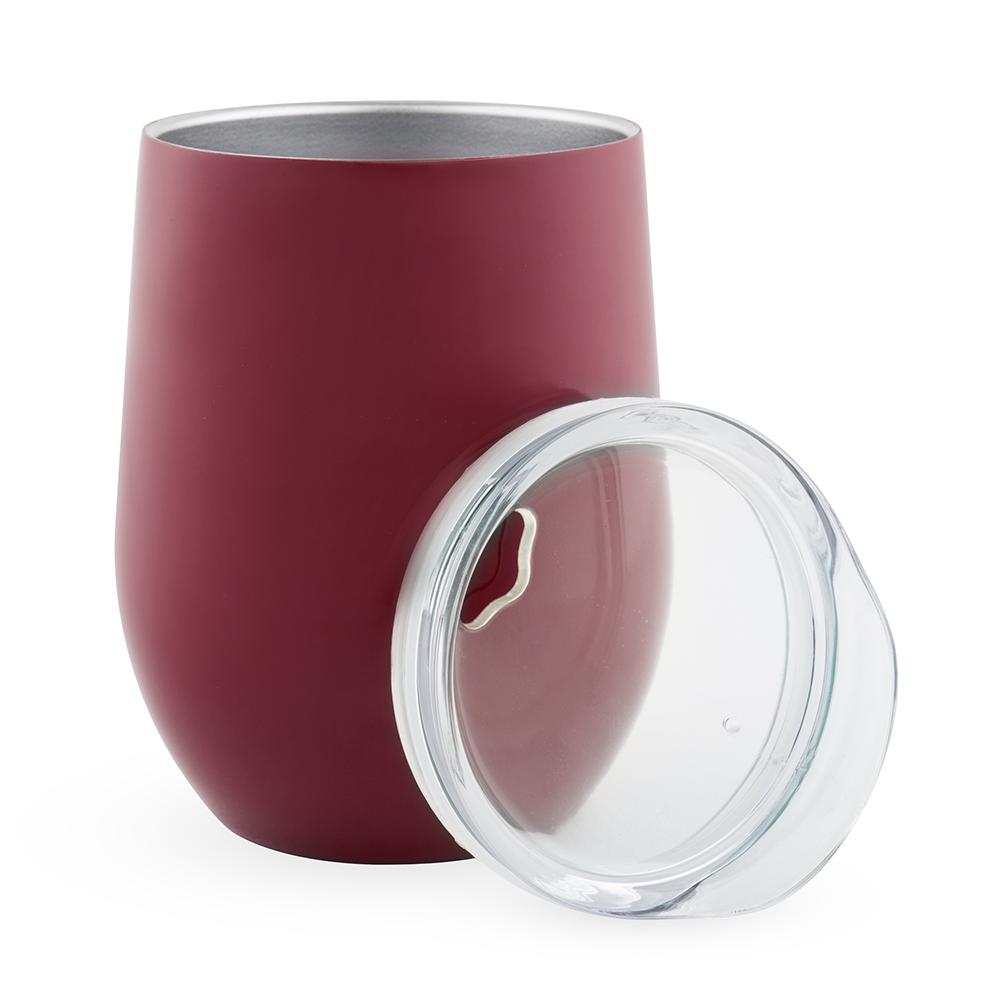 Sip & Go Stemless Wine Tumbler-Drinkware-TrueBrands-Burgundy-VinGrotto Wine Cellar Construction Company