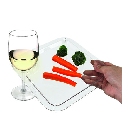 Clear Appetizer Cocktail Plates-cocktail plates-TrueBrands-VinGrotto Wine Cellar Construction Company